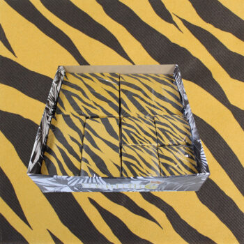 Gold Zebra Napkins Box