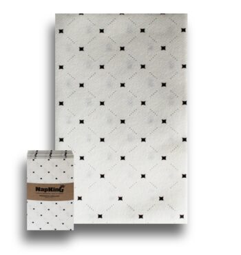 Diamond Button Slim Cut Black Airlaid Napkins