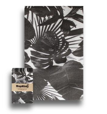 Leaves-Tropical-Black-Airlaid-Napkins-slimcut-2_serviettes