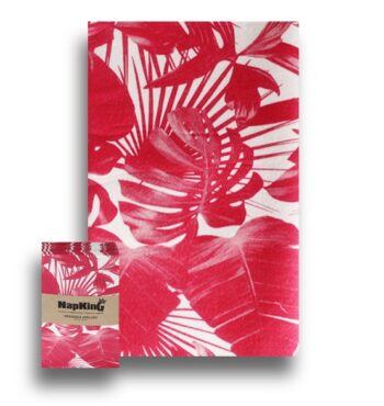 Leaves-Tropical-Red-Airlaid-Napkins-slimcut.-2-serviettes