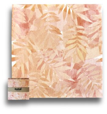 Peach-Tropical Leaves-seviettes_airlaid napkins (5)