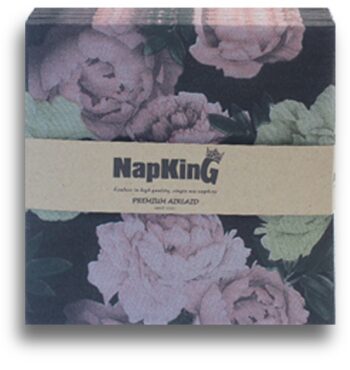 Summer-peonies-black--Airlaid-Napkins-serviettes-1